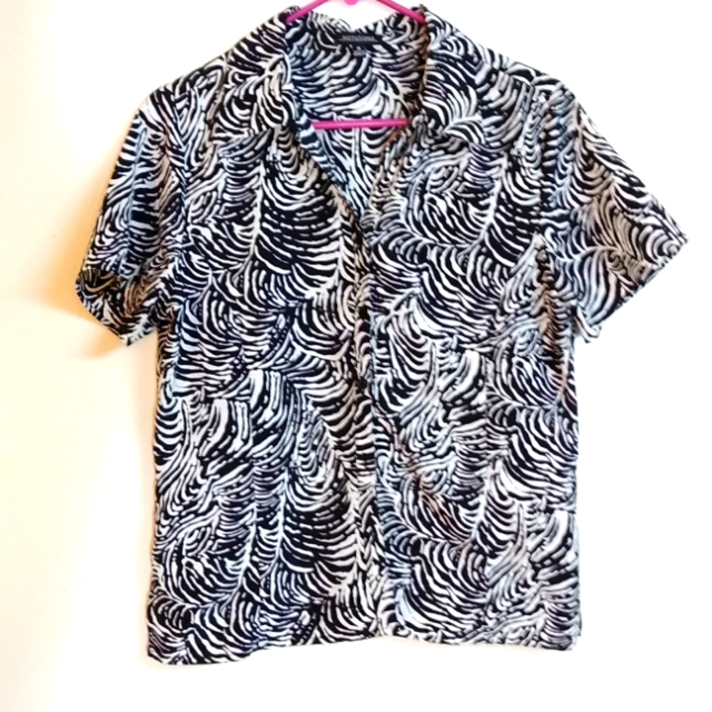 Women's Zebra Blouse Notations size M